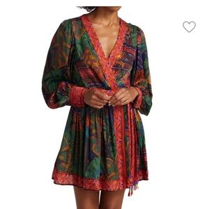 FARM RIO Forest Tapestry Wrap Dress Size XS